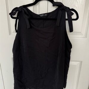 Silk Shoulder Tie Top